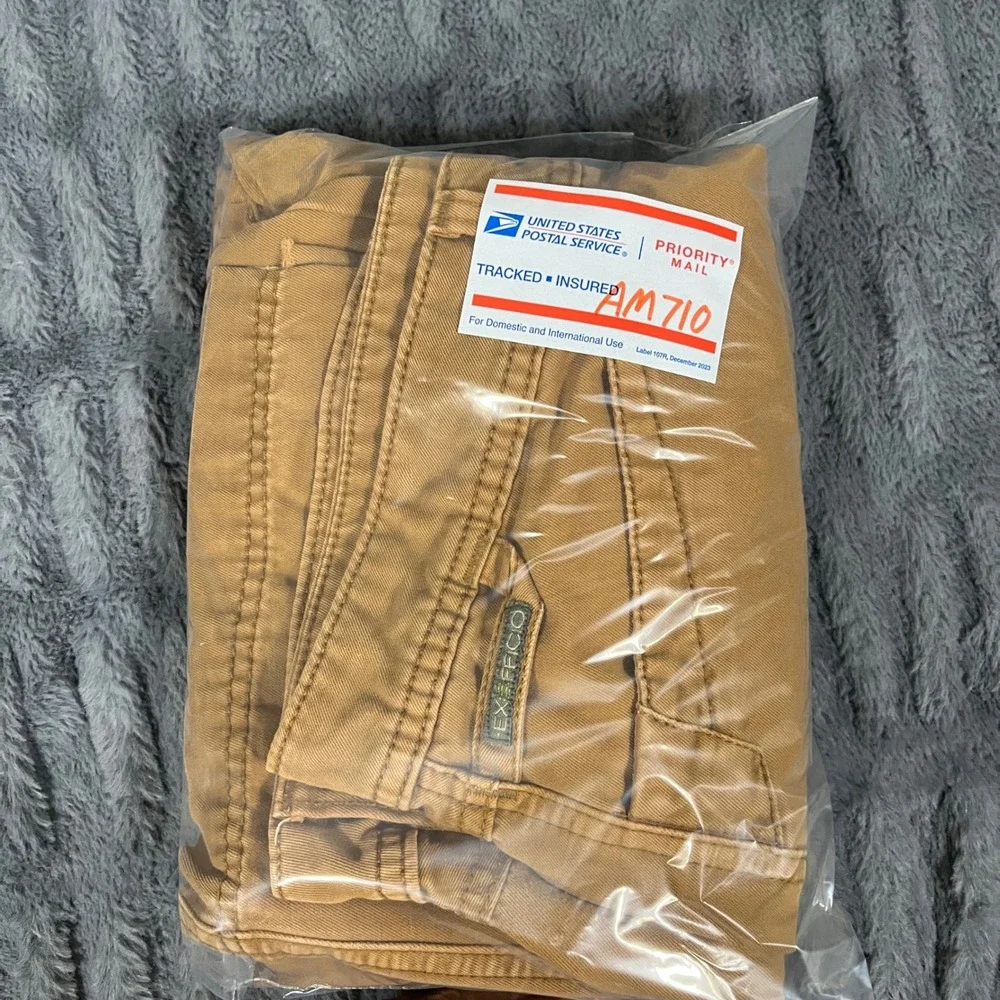 ExOfficio Mens Carpenter Utility Pants 32x32 Brown Hiking Workwear Cotton